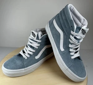 Vans Sk8-Hi Eco Dry Pig Suede Blue 500714 Hi Top Sneakers Men 7.5 Women 9 NWOB - Picture 1 of 20