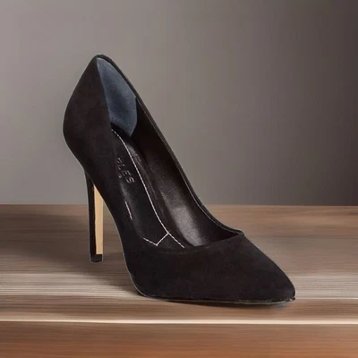 Zapatos de salón de gamuza negros Charles David 'Lesslie' en caja original-talla 8 Foto 1 de 4