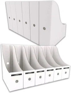 Magazine File Holder(12 Pack,White)-Folder Holder,Desk File Organizer,Document H - Picture 1 of 12