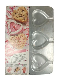 Vintage Wilton Herz Keks Leckerli Pfanne Form 1995 Aluminium Retro Backformen - Bild 1 von 5