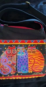 Laurel Burch Feline Friends Tasche (LB776) Umhängetasche bunt künstlerisch Kätzchen Katze Tasche - Bild 1 von 4