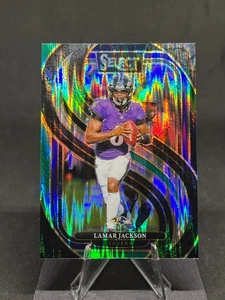 Choque Lamar Jackson 2024 Select Premier negro y verde Prizm #121 Ravens - Imagen 1 de 2