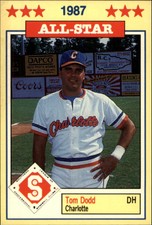 1987 Southern League All-Stars Jennings #6 Tom Dodd