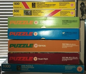 7 x ASS Puzzle 1000/1500/500 Teile: Ramsau Tegernsee Feuer-Fisch Loreley Hamburg - Bild 1 von 8