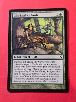 2007 Magic The Gathering Lorwyn #214 Gilt-Leaf Ambush, C, NF, cd1 - Image 1 of 3