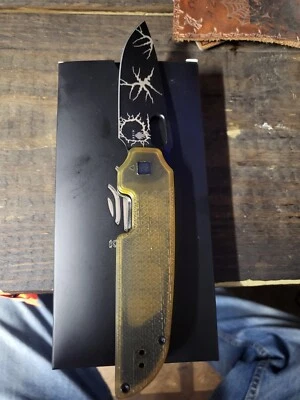 Cubiertos Kizer personalizados grabados con láser Varatas Linerlock PEI Ultem  Foto 1 de 4