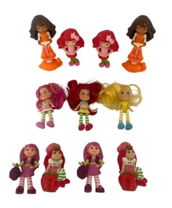 Strawberry Shortcake Mini Puppe mit Haaren und Hartplastik Puppen Konvolut - Bild 1 von 5