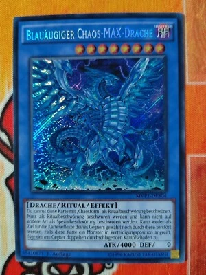 BLAUÄUGIGER CHAOS-MAX-DRACHE - MVP1-DES04 Secret Rare / 1. Auflage NM # - Bild 1 von 2