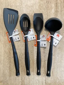 Set of Oyster Flint LE CREUSET Revolution Bi-Material Saute Spoon Spatula Ladle - Picture 1 of 9
