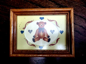 2006 Framed & Matted, Hand Painted & AutographedTeddy Bear Pic by Bobbie Molder - Picture 1 of 4