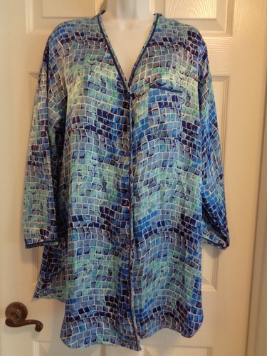 UNDERCOVER Abito vestito pigiama donna VICTORIA'S SECRET raso lounge XS