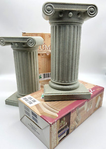 Vintage Classic Ionic Columns Book Ends Safe Plastic Boxed Secret Compartment