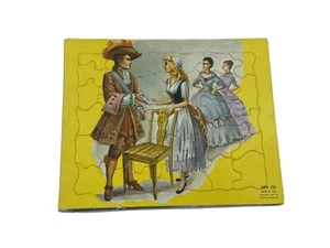 Vintage 50s SIFO Cinderella Cardboard Puzzle Evil Step Sisters Wall Art Prince - Picture 1 of 7