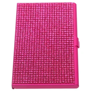  Estuche metálico para tarjetas de visita oficina brillante accesorios de escritorio soporte de crédito - Imagen 1 de 12