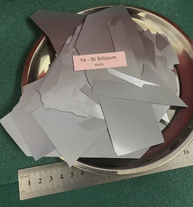 50g Silizium Wafer 99,999% 14 Si scrap silicium silicon element Labor Solar - Bild 1 von 15
