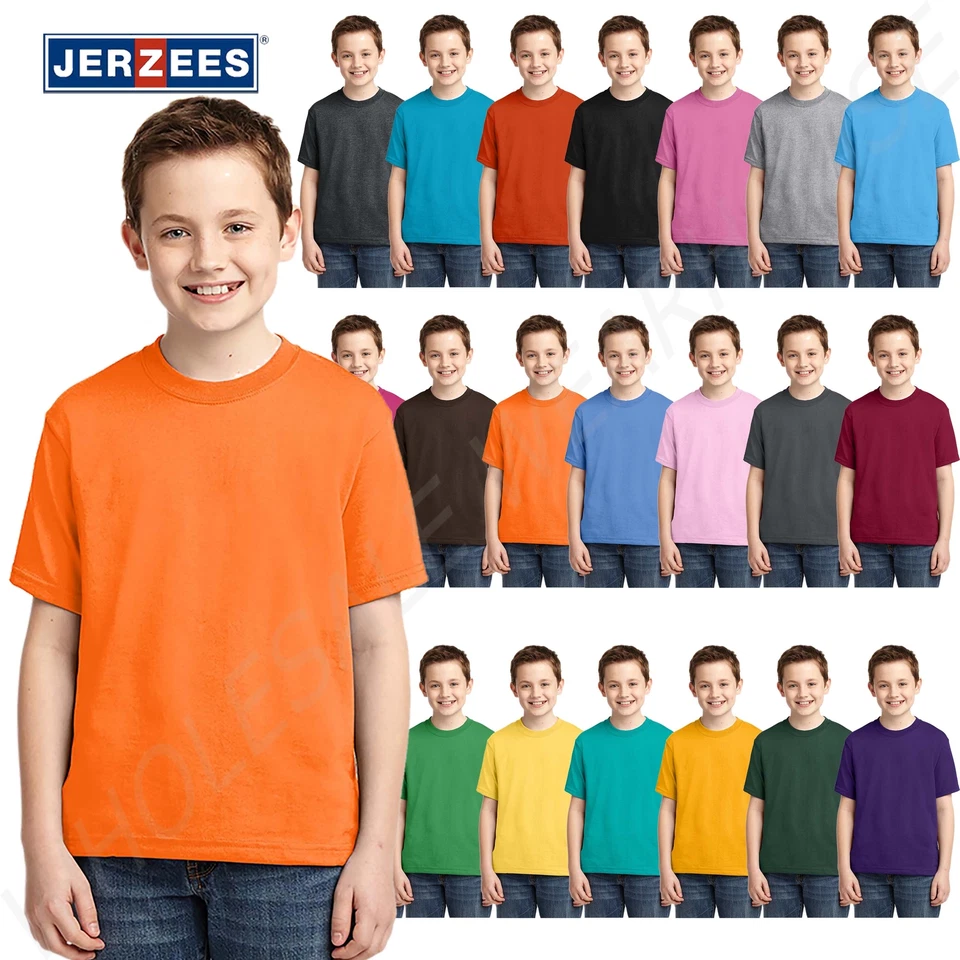Jerzees Youth 5.6 oz 50/50 Heavyweight Blend Dri-Power T-Shirt M-29B - Image 1 of 1