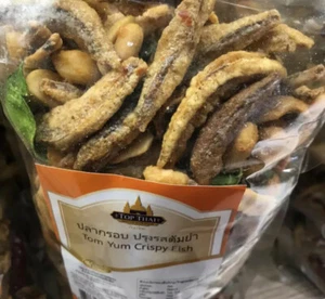 Thai Snack Organic Tom Yum Crispy Fish Good Taste Delicious & Nutritious 350 g - Picture 1 of 68