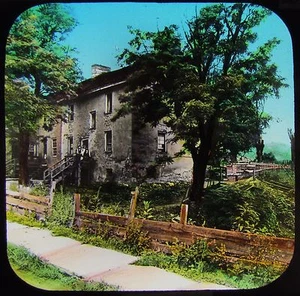 Linterna Mágica de Vidrio Diapositiva JAMES BLAINE LUGAR DE NACIMIENTO BROWNSVILLE C1893 FOTO EE. UU. PA - Imagen 1 de 2