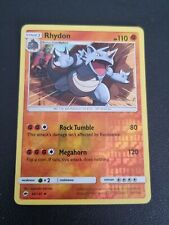 REVERSE HOLO Pokemon Sun & Moon Burning Shadows TCG Card Rhyhorn 66/147