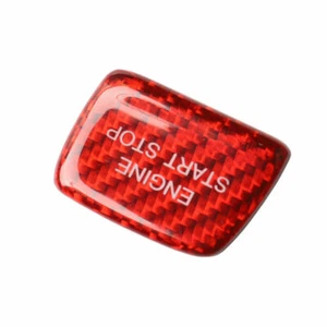 For Camaro 2016-2019 Carbon Fiber Red Keyless Engine Start Stop Button Cap Trim - Picture 1 of 12