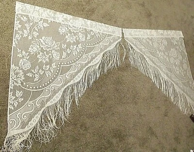   Lace Window Swag White Lori design  40L x 60W  - Image 1 of 2