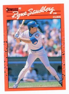 1990 Donruss Ryne Sandberg #105 Chicago Cubs HOF 2B Star Vintage Baseball Card - Picture 1 of 2