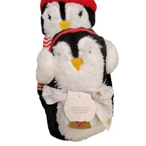 NWT 3 Piece Isaac Mizrahi Large Penguin Plush Stuffy Set Stuffed Animals - Picture 1 of 5