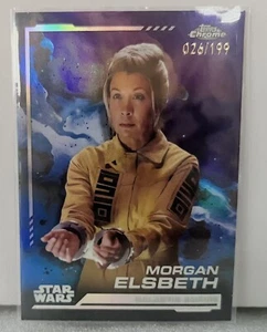 2024 Topps Chrome Star Wars Morgan Elsbeth Kamino Aqua 026/199 - Picture 1 of 2