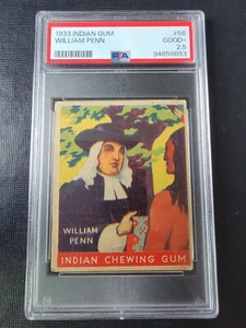 William Penn 1933 Goudey Indian Gum Sports Card #56 PSA 2.5 GOOD+ - Picture 1 of 10