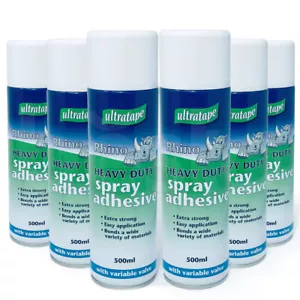 500ml Adhesive Glue Heavy Duty Spray DIY Bonds Foam Carpet Tile Craft Fabric - Picture 1 of 9