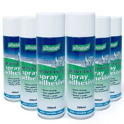 ULTRA TAPE 500ml Adhesive Glue Heavy Duty Spray DIY Bonds Foam Carpet Tile Craft Fabric