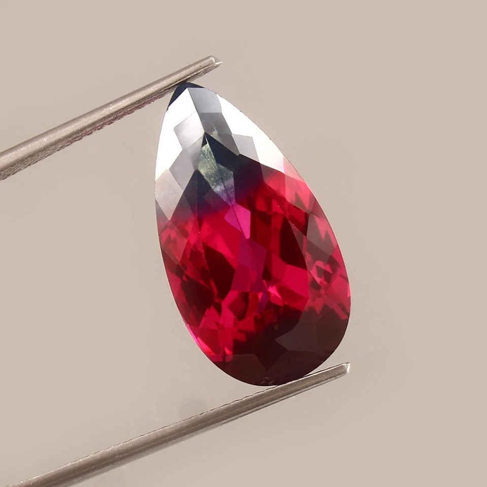 AAA 22x12 mm Zafiro Natural Ceilán Bicolor 14,90 Ct Piedra Preciosa Suelta Corte Pera Foto 1 de 3