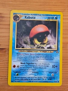 Pokémon TCG Kabuto Neo Discovery 56/75 Regular Unlimited LP WOTC. - Foto 1 di 2