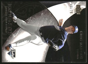 2007 Exquisite Collection Rookie Signatures Gold #9 Greg Maddux /75
