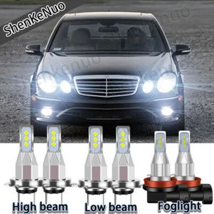 For Mercedes-Benz E350 B200 2008 2009 2010 2011 Car LED Headlight Bulbs Fog Lamp - Picture 1 of 11