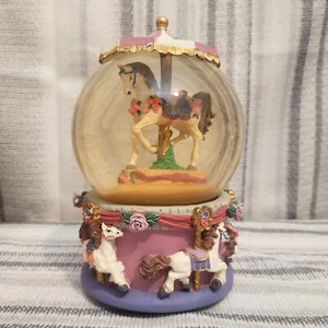 Gift Gallery musikalische Wasser Schneekugel Pferd Karussell - Vintage Kmart - in Box - Bild 1 von 13