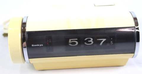 Sankyo Alarm Clock Model 401 Rotating Numbers Sold AS IS FOR PARTS OR REPAIR Cover