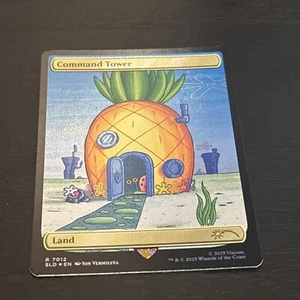 FOIL - Command Tower 7012 NM MTG Secret Lair X Spongebob Squarepants Magic - Picture 1 of 3