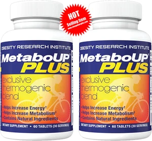 MetaboUP Plus - 2 60 Ct Bottles - Thermogenic Weight Loss - Energy Booster Pills - Picture 1 of 7