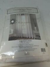 Platinum Collection Crushed Voile Sheer Ivory Grommet Curtain Panel 50 x 108