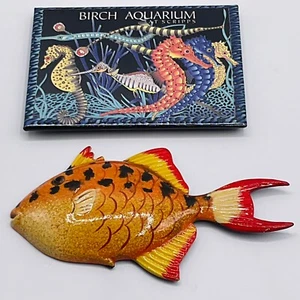 VTG Birch Aquarium Scripps La Jolla Travel Souvenir Refrigerator Magnet Lot Fish - Picture 1 of 9