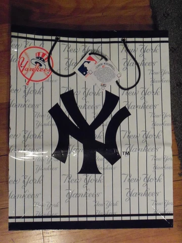 New York Yankees Large Gift Bag with Jeter items, stadium items Christmas Gifts Cover
