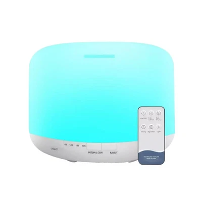 Diffusore Aromaterapia con Telecomando Regolabile e Luci LED Umidificatore - Immagine 1 di 4