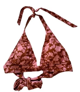 Top de bikini bohemio Amazon Essentials talla S óxido y rosa floral acolchado sin alambre - Imagen 1 de 4