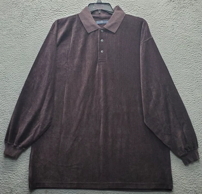 Camisa Polo Chereskin Para Hombres XL Púrpura Manga Raglán Ropa de Calle Cuello Popover Foto 1 de 4