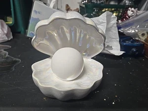 Lampada Irridescente Clam Shell Ostrica Perla Colore Cambia Colore Umore Luce   - Foto 1 di 3