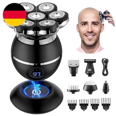 ETENTOUS Glatzen Rasierer Herren Elektrisch, 7D Elektrorasierer Herren -6 in 1 K