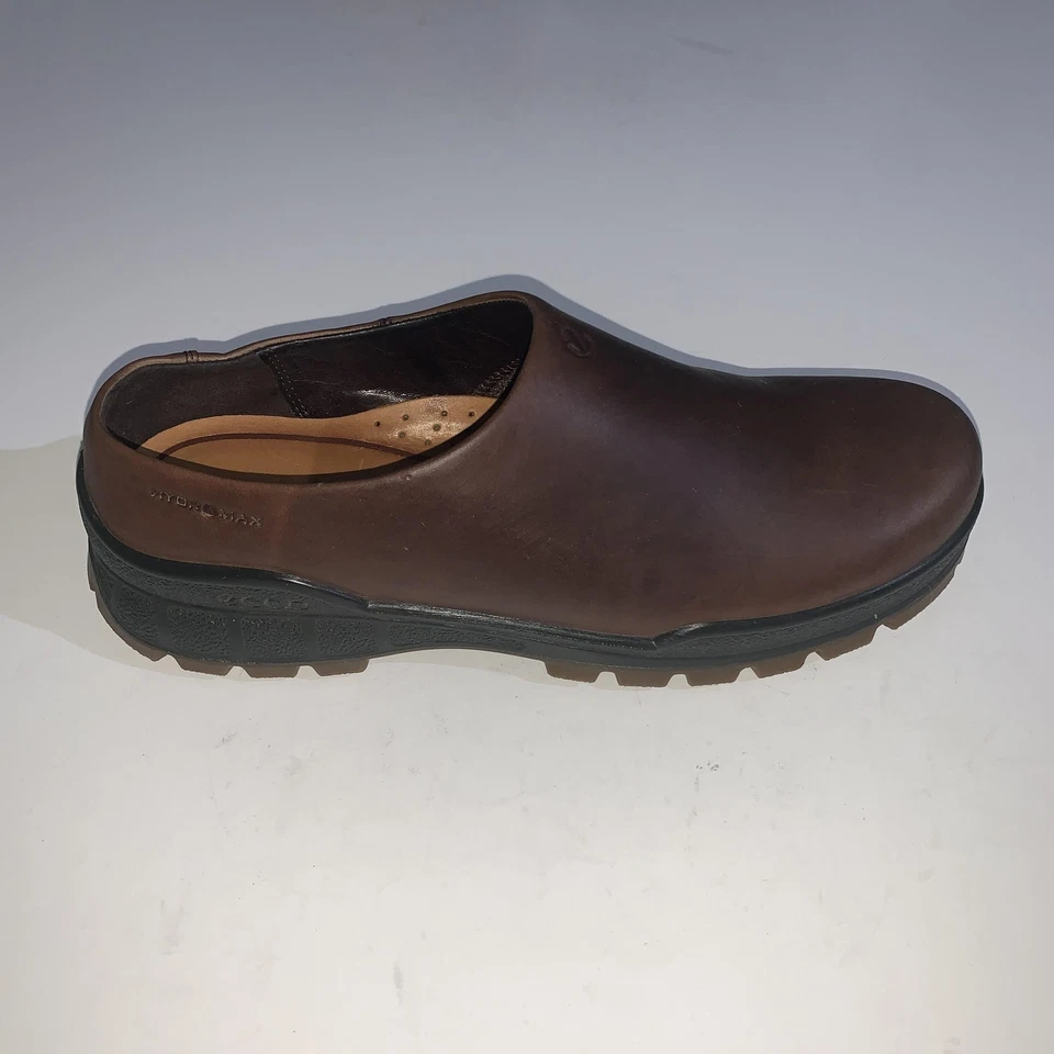 Zueco Ecco Track Zapatos Mujer Talla 8.5 Cuero Marrón Sin Cordones Mules 39 Foto 1 de 4