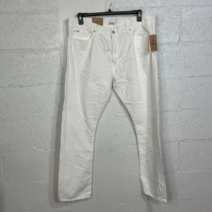 Pantalones de mezclilla rectos ajustados Varick para hombre Polo Ralph Lauren blancos 38x32 $125 - Imagen 1 de 14