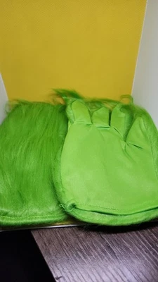 Grinch Character Plush Finger Gloves Christmas Holiday - Image 1 of 3
